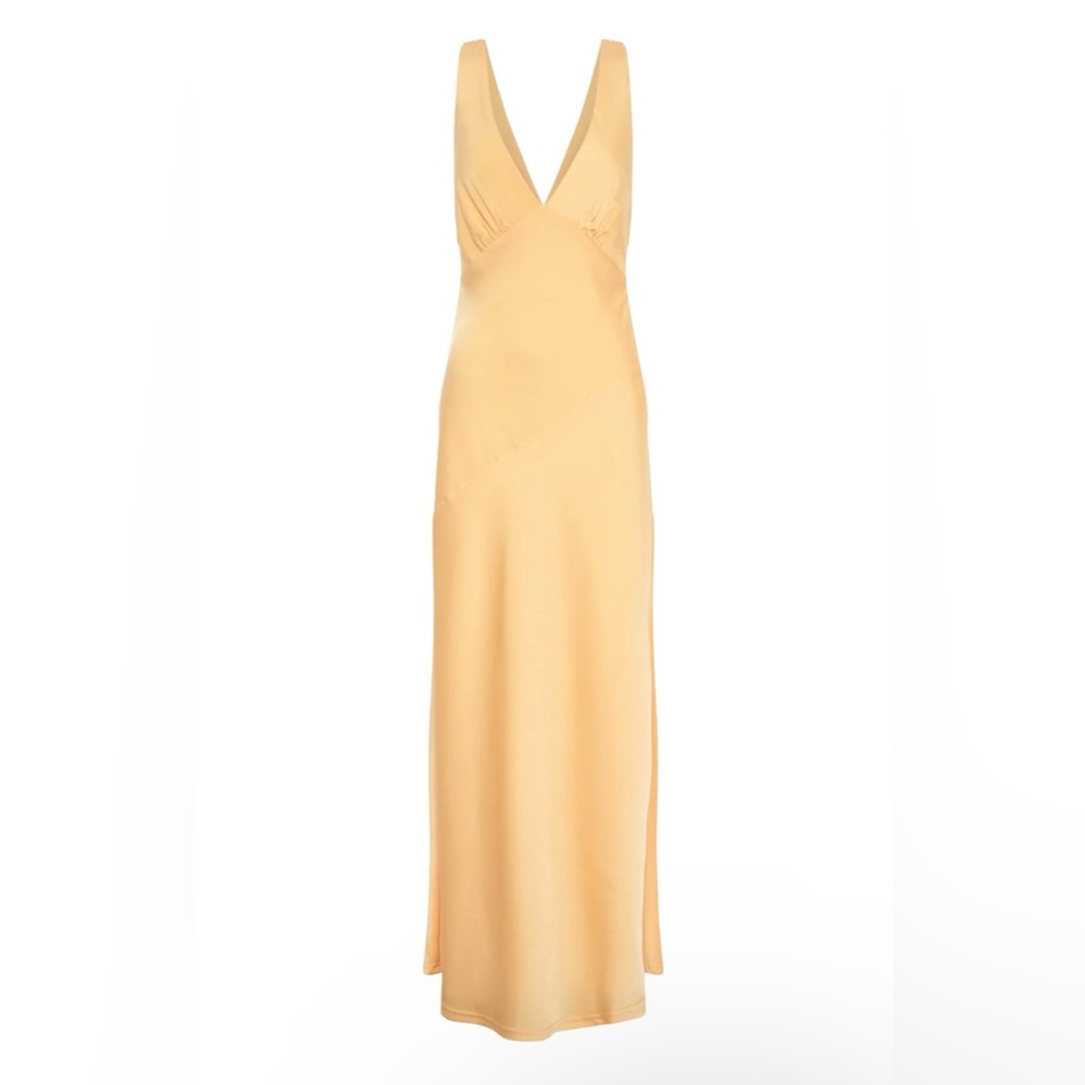 Nadia Maxi Satin Dress with Back Cowl